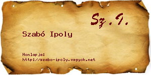 Szabó Ipoly névjegykártya